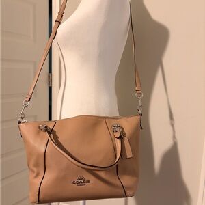 Coach Light Brown Leather Shoulder Bag